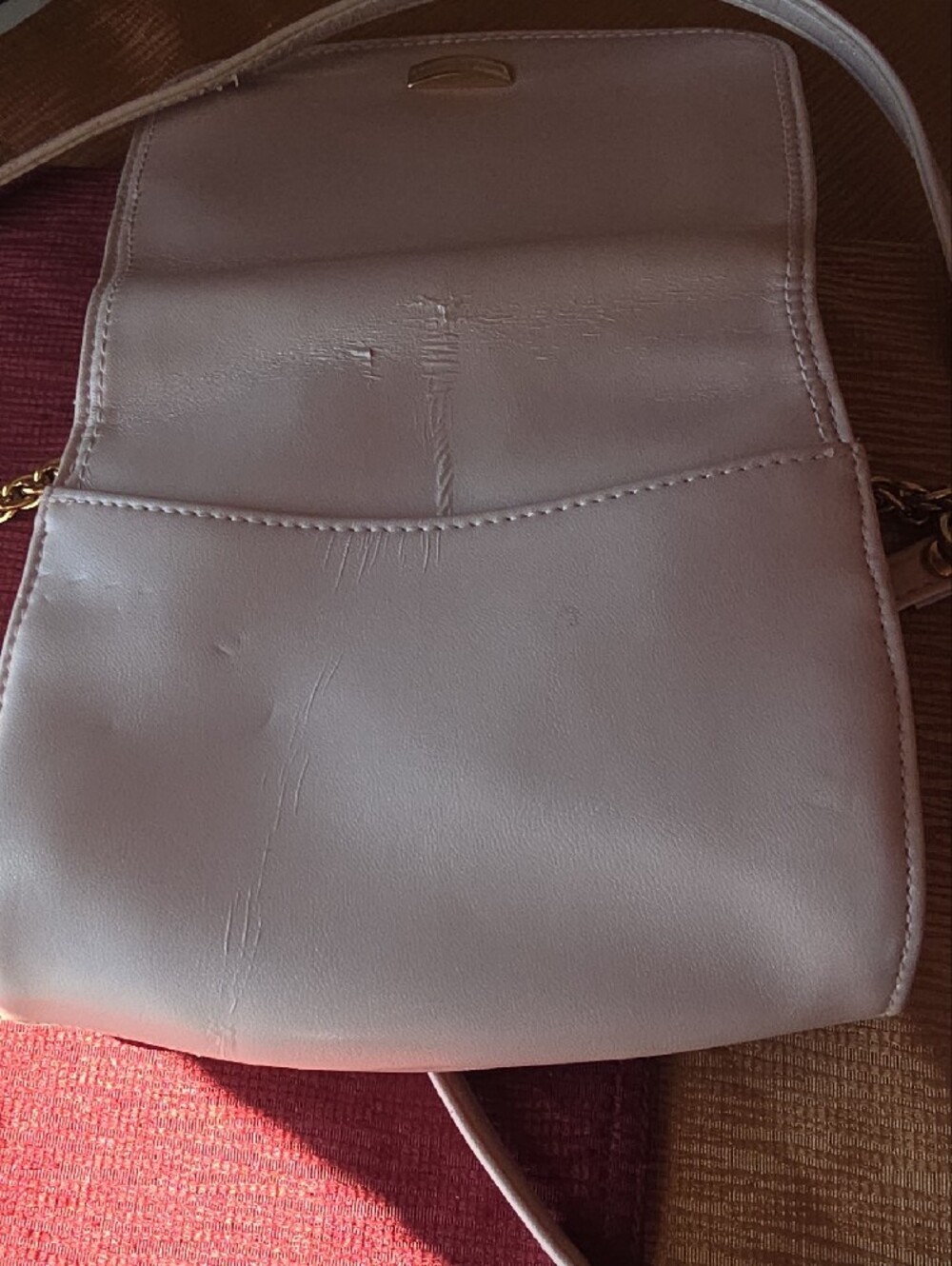 Liz Dusty Rose Crossbody Bag with Gold Accent Good Unused Condition - Picture 8 of 12